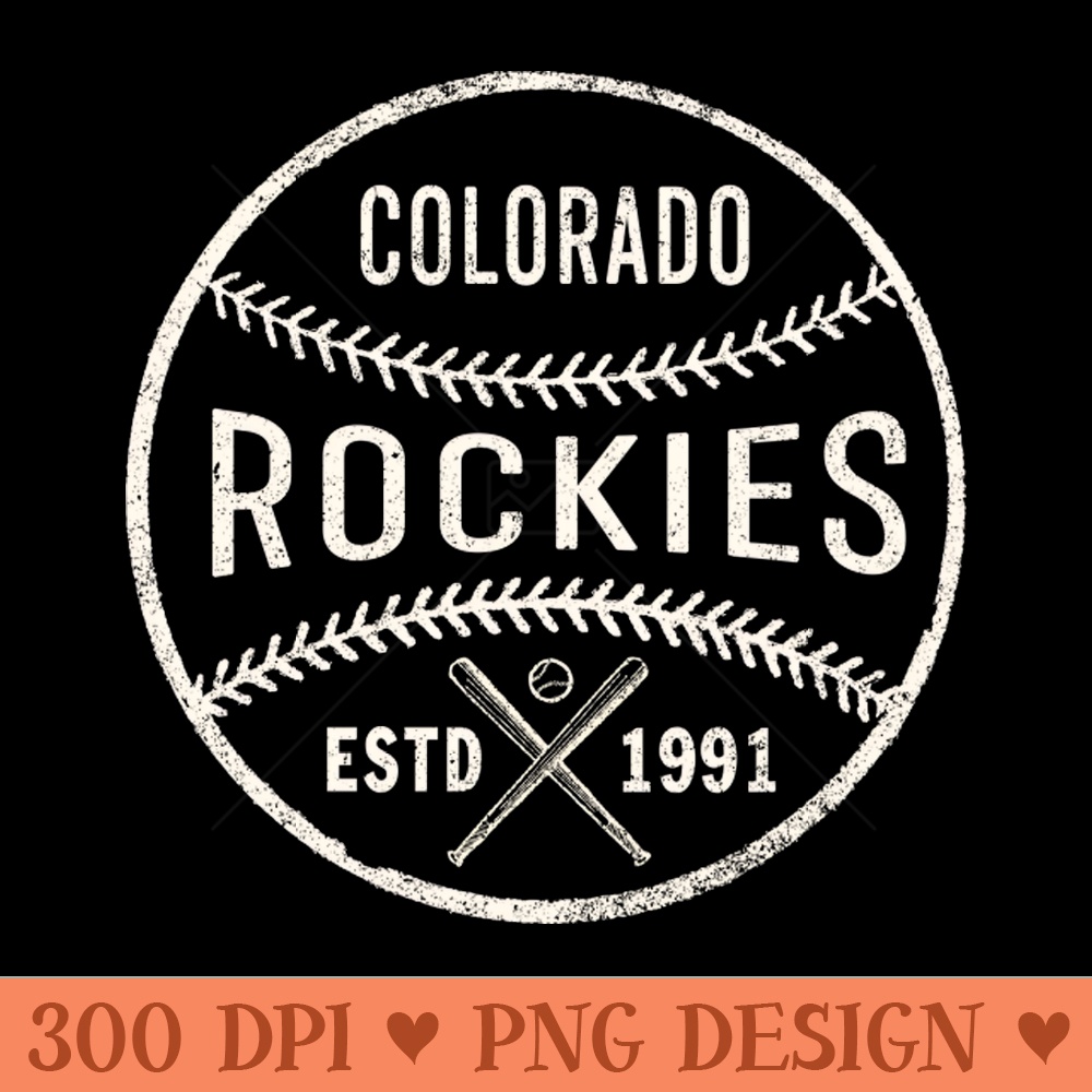Vintage Colorado Rockies by Buck Tee Originals - Digital PNG Download - Popularity