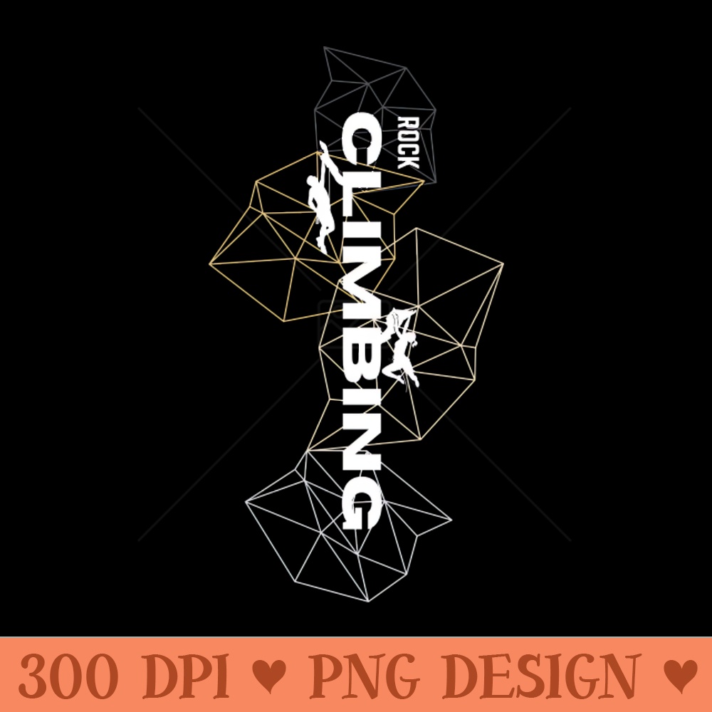 geometric rock climbing white - Digital PNG Art - Good Value