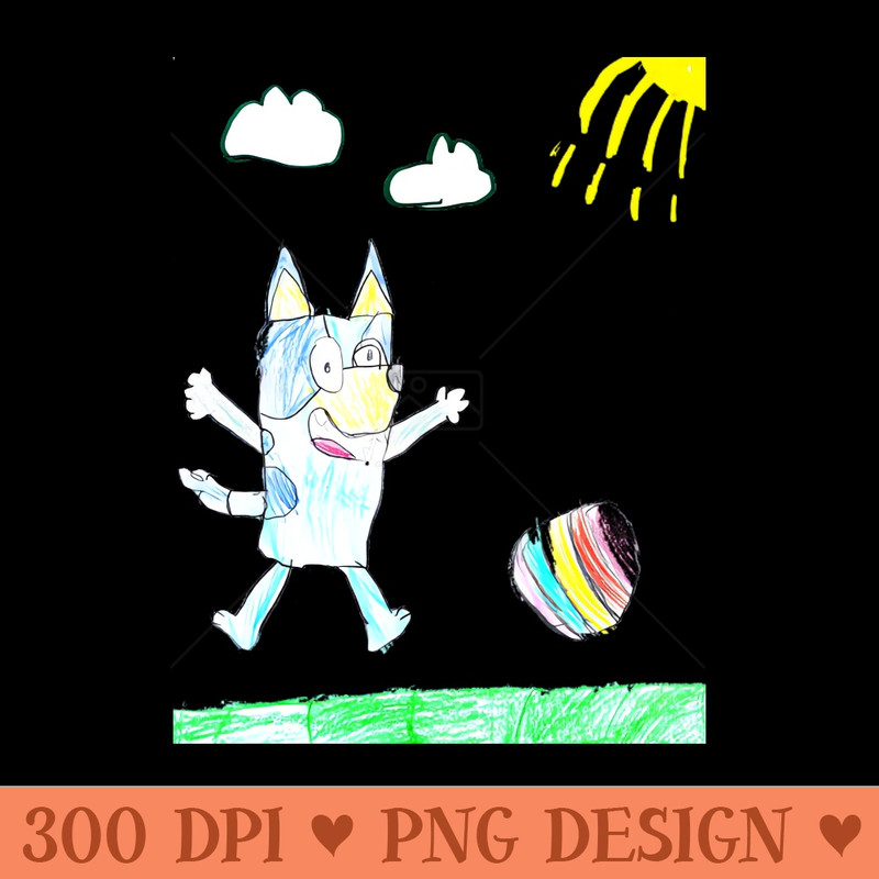 Bluey Kid Drawing - - Flexibility