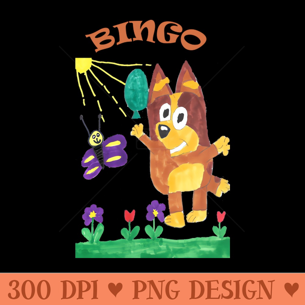 Bingo from Bluey Cartoon - PNG Downloadable Art - Unique