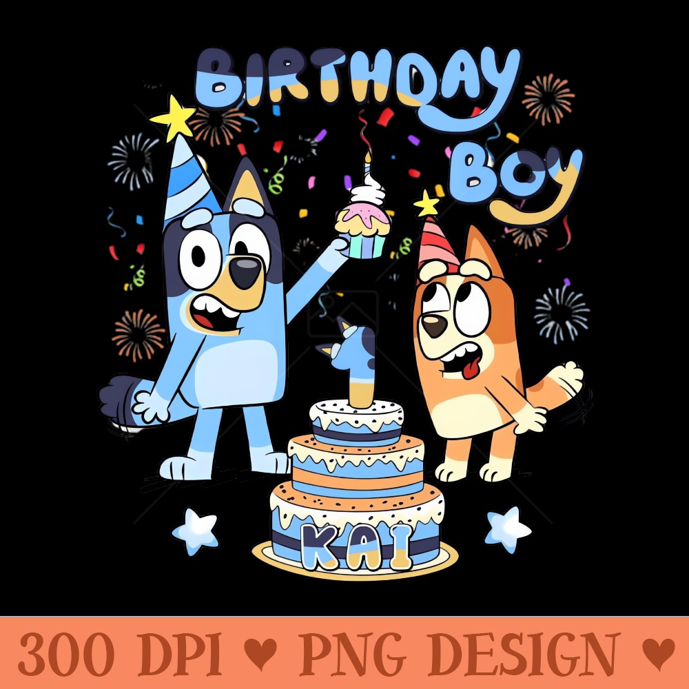 Birthday bluey - Digital PNG Graphics - Good Value
