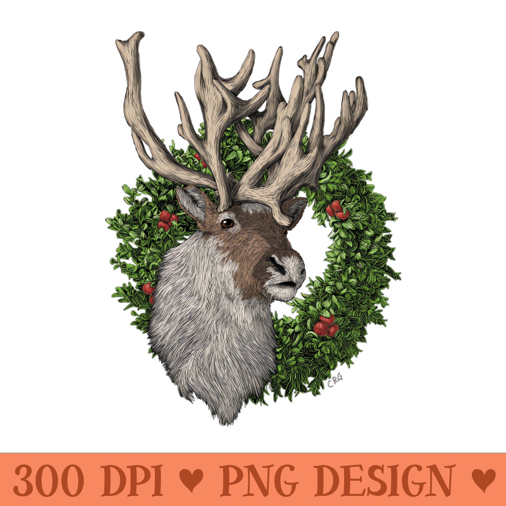 Reindeer with Wreath - PNG Download Collection - Latest Updates