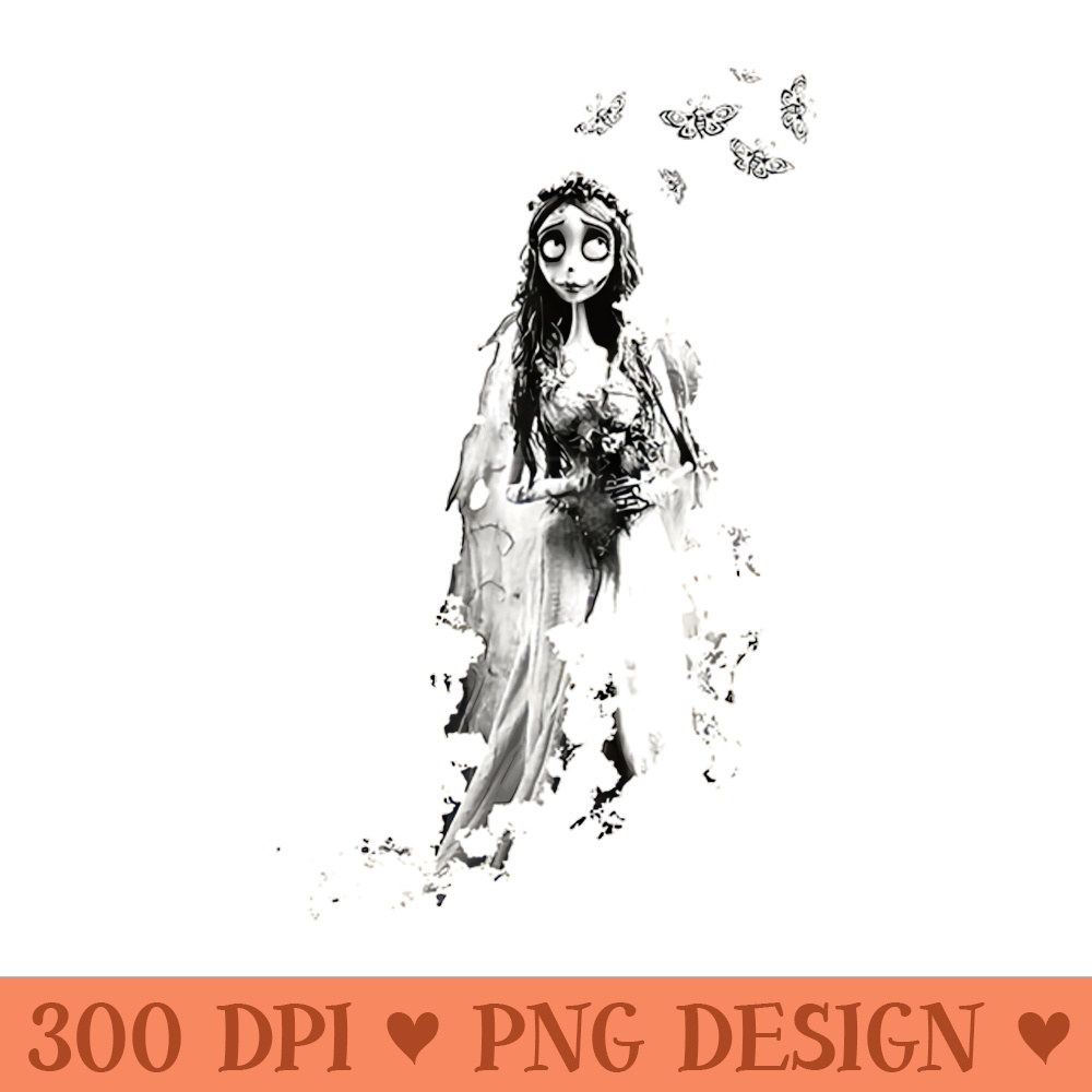 Corpse Bride Emily Butterflies Girl - PNG Artwork - Latest Updates