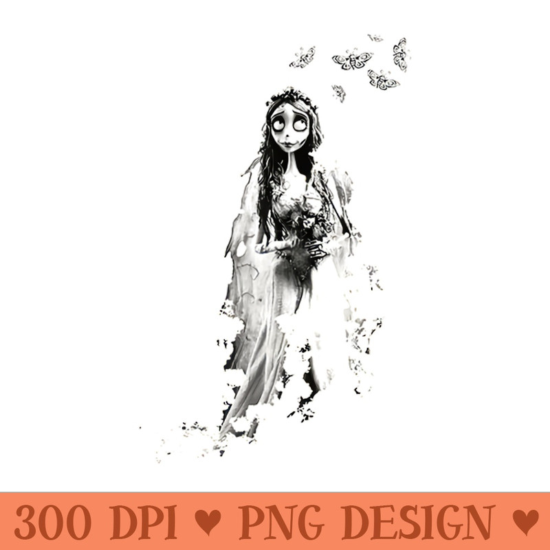 Corpse Bride Emily Butterflies Girl - PNG Artwork - Latest Updates