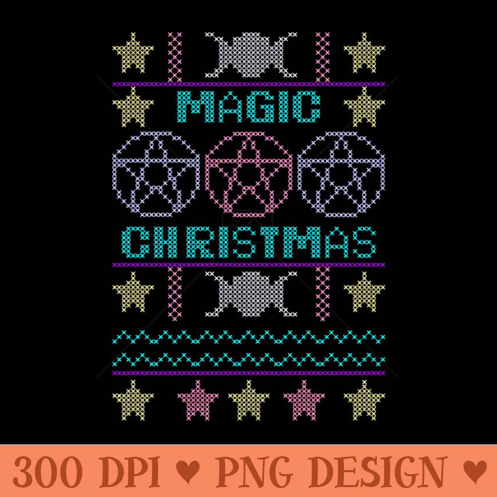 Ugly sweater Magic Christmas - Vector PNG Download - Popularity