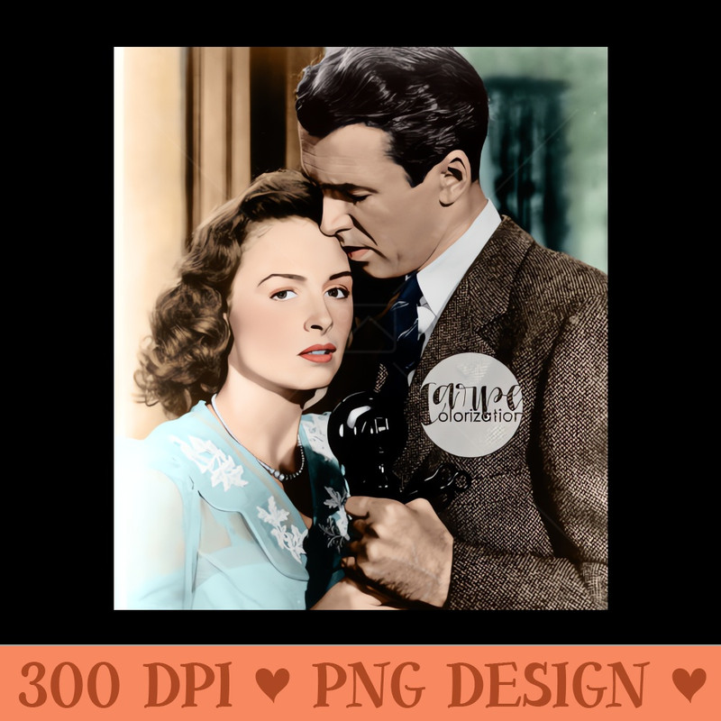 It's a Wonderful Life - Colorized - Digital PNG Art - Unique