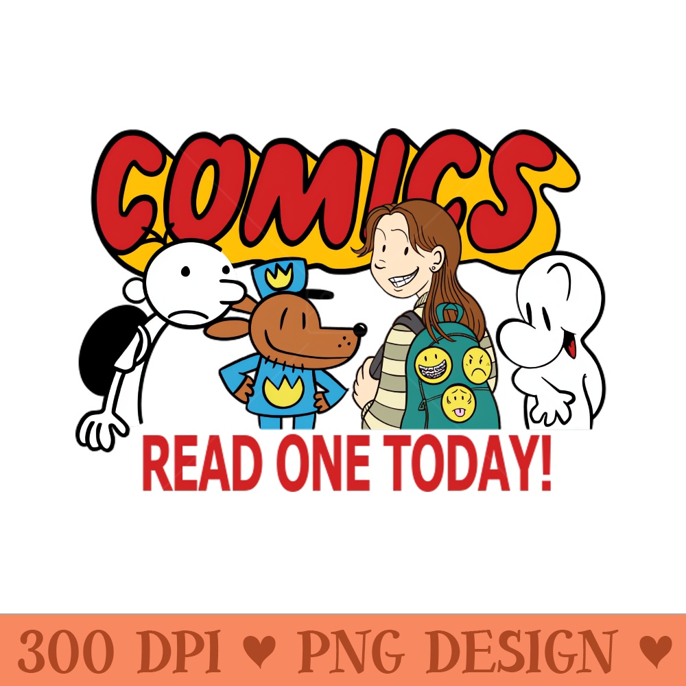 Comics Read One Today (Kids Edition) - Digital PNG Files - Popularity