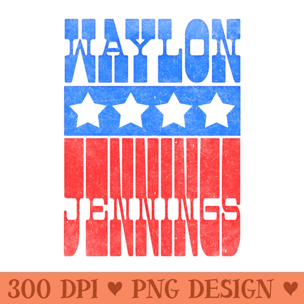 Waylon Jennings Retro Style County Music Fan Design - PNG Download Library - Flexibility