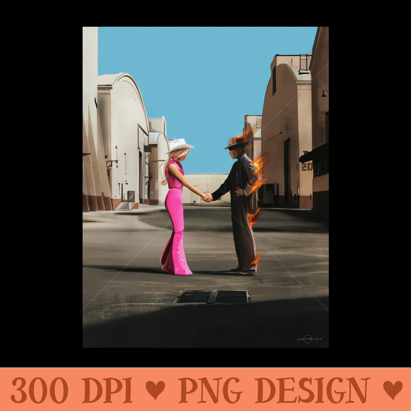 Barbenheimer (Pink Floyd Reference) - Sublimation PNG - Flexibility