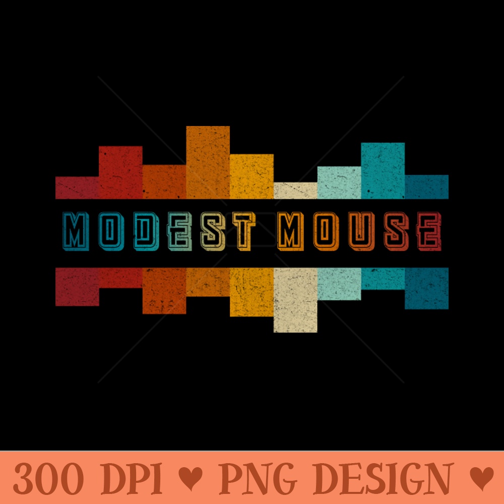 Modest Mouse Vintage Distressed - High Quality PNG - High Quality 300 DPI