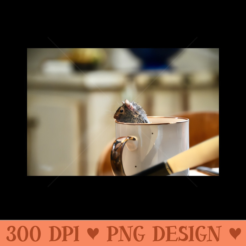 Mouse in the cup  Swiss Artwork Photography - Digital PNG Graphics - Variety