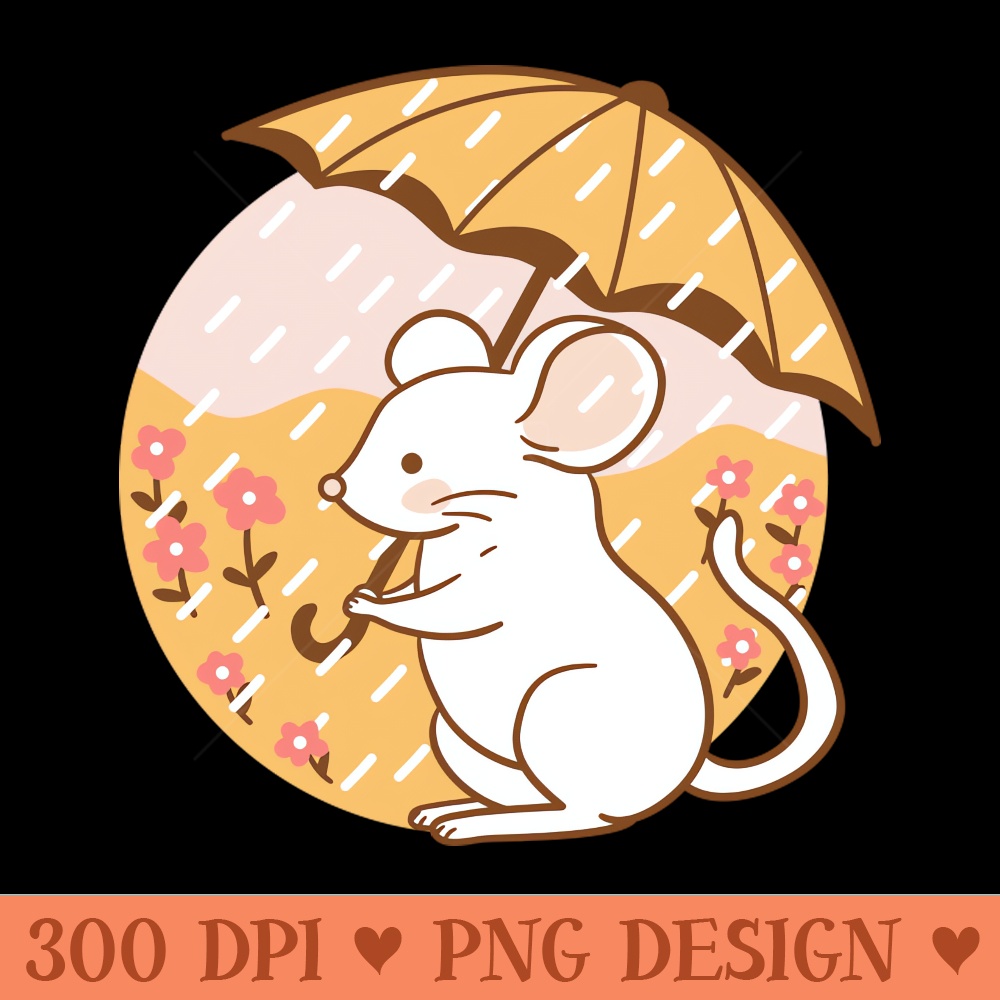 Little Mouse in the Rain - Digital PNG Files - Flexibility