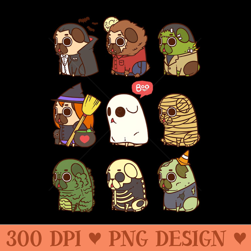 Halloween Puglie - PNG Download Collection - Flexibility