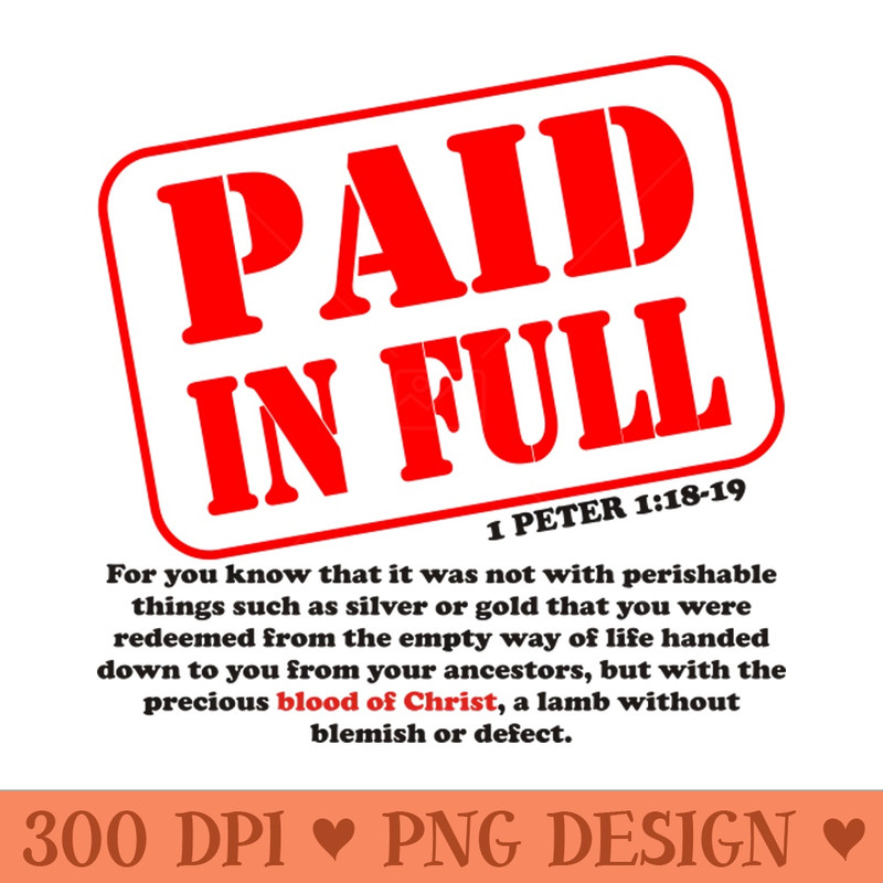 PAID IN FULL - PNG Download Library - Convenience