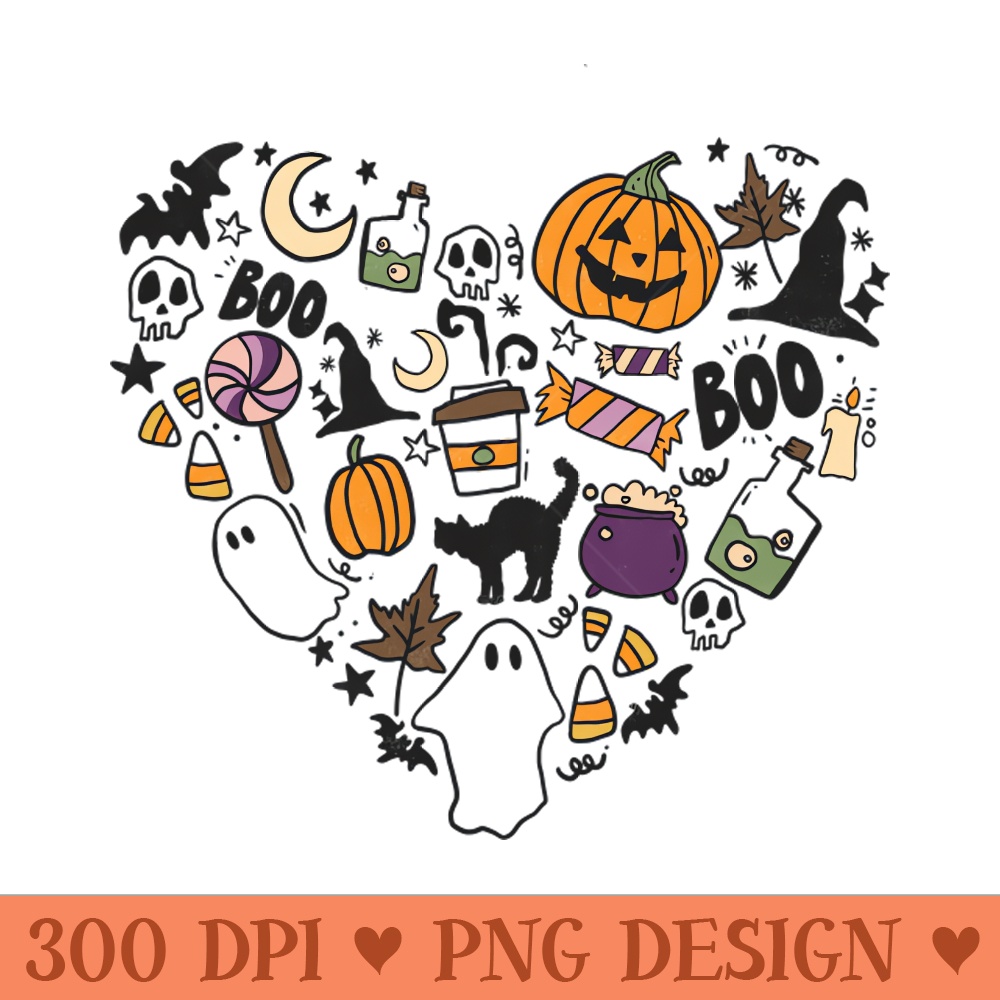 Halloween Heart - Sublimation PNG Designs - Unique