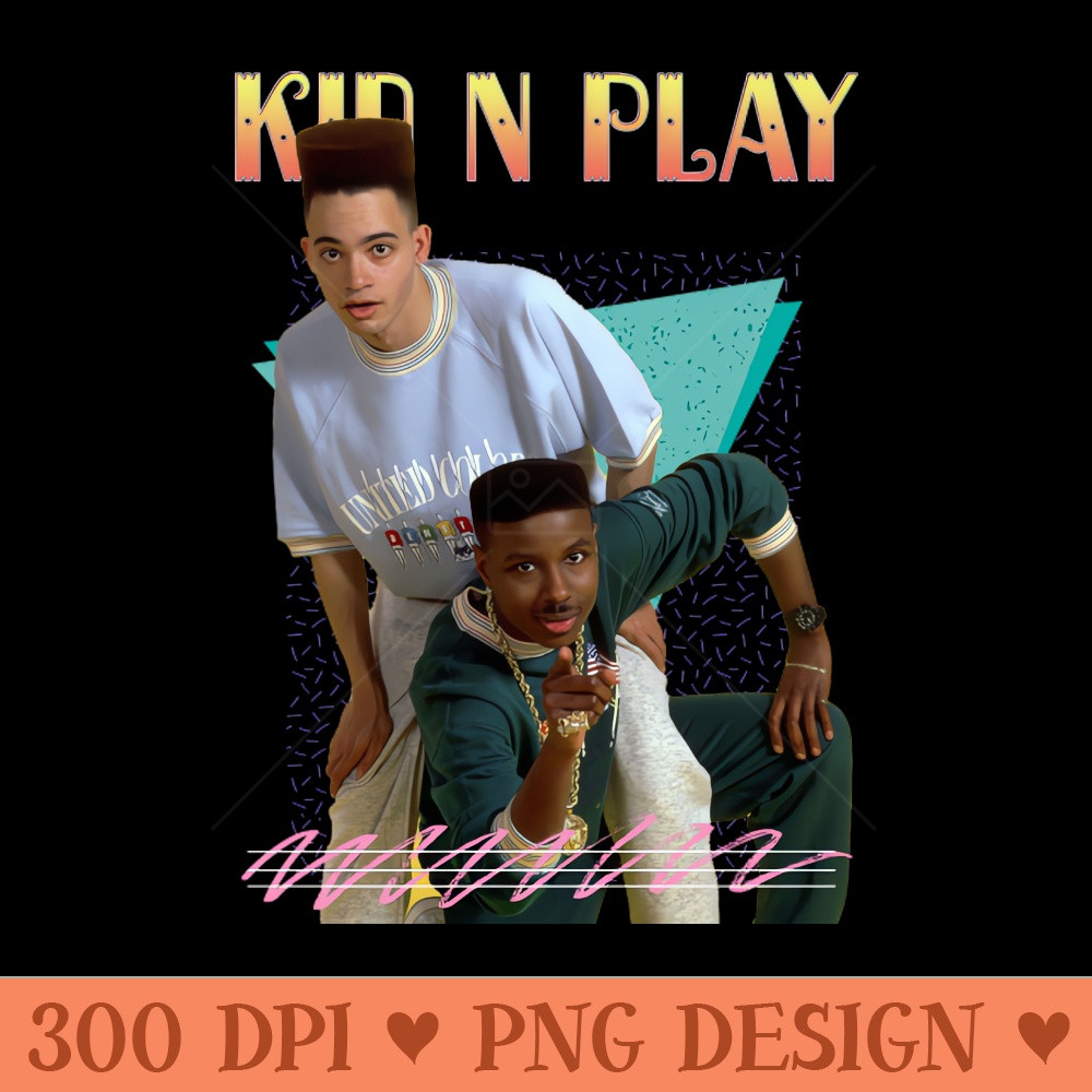 Kid N Play Retro Aesthetic Fan Art - High-Quality PNG Download - Professional Design