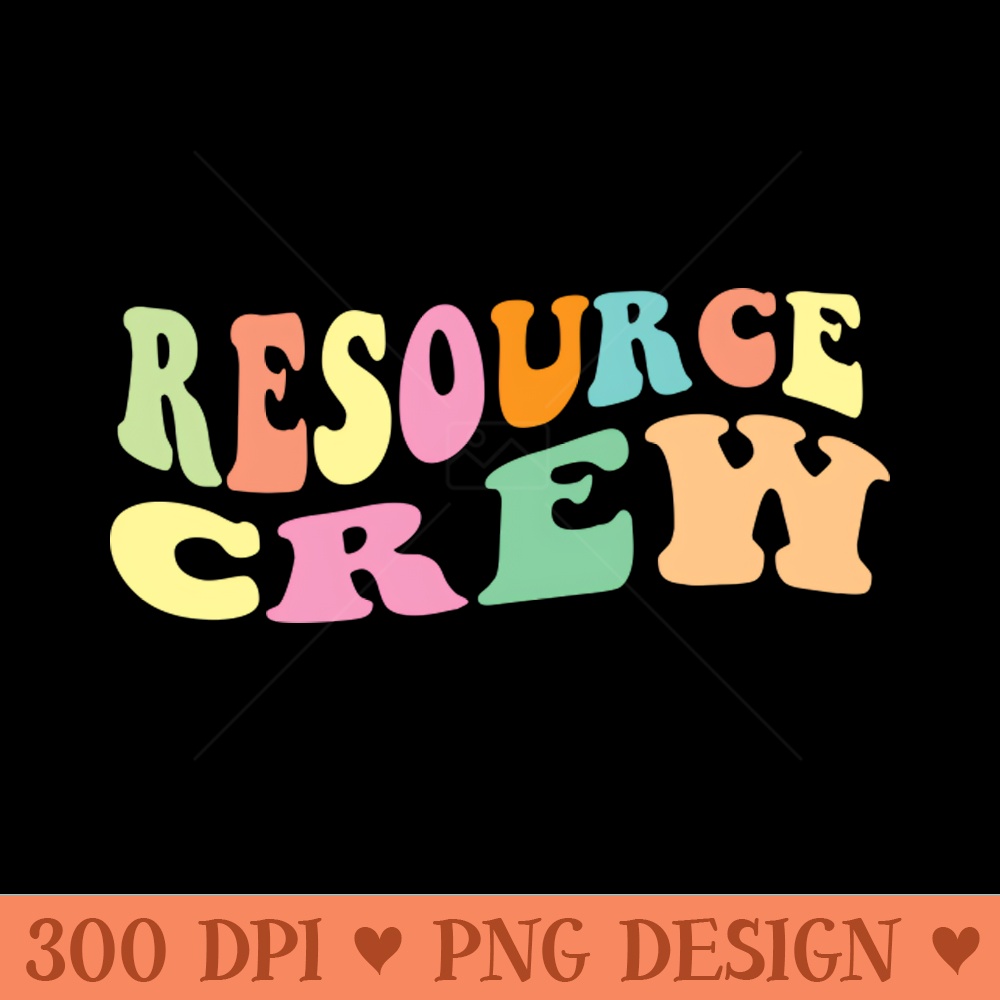 Groovy Resource Teacher Crew - PNG Download Pack - Good Value