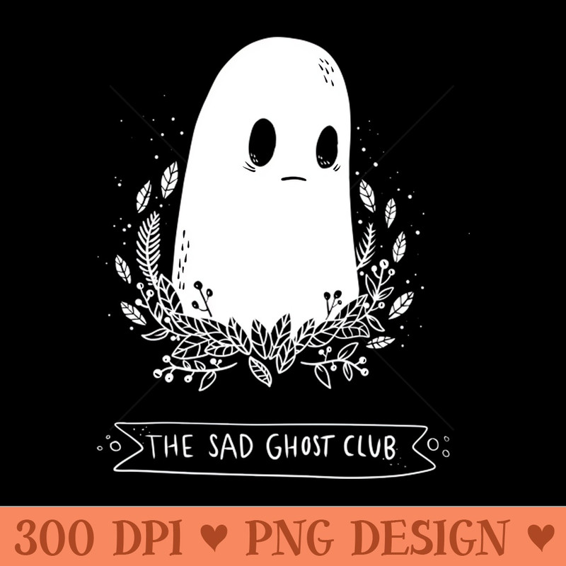 Spooky sad ghost club white - PNG Download Collection - Flexibility