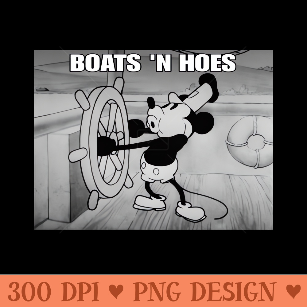 Boats N hoes steamboat Willie - High Quality PNG - Variety