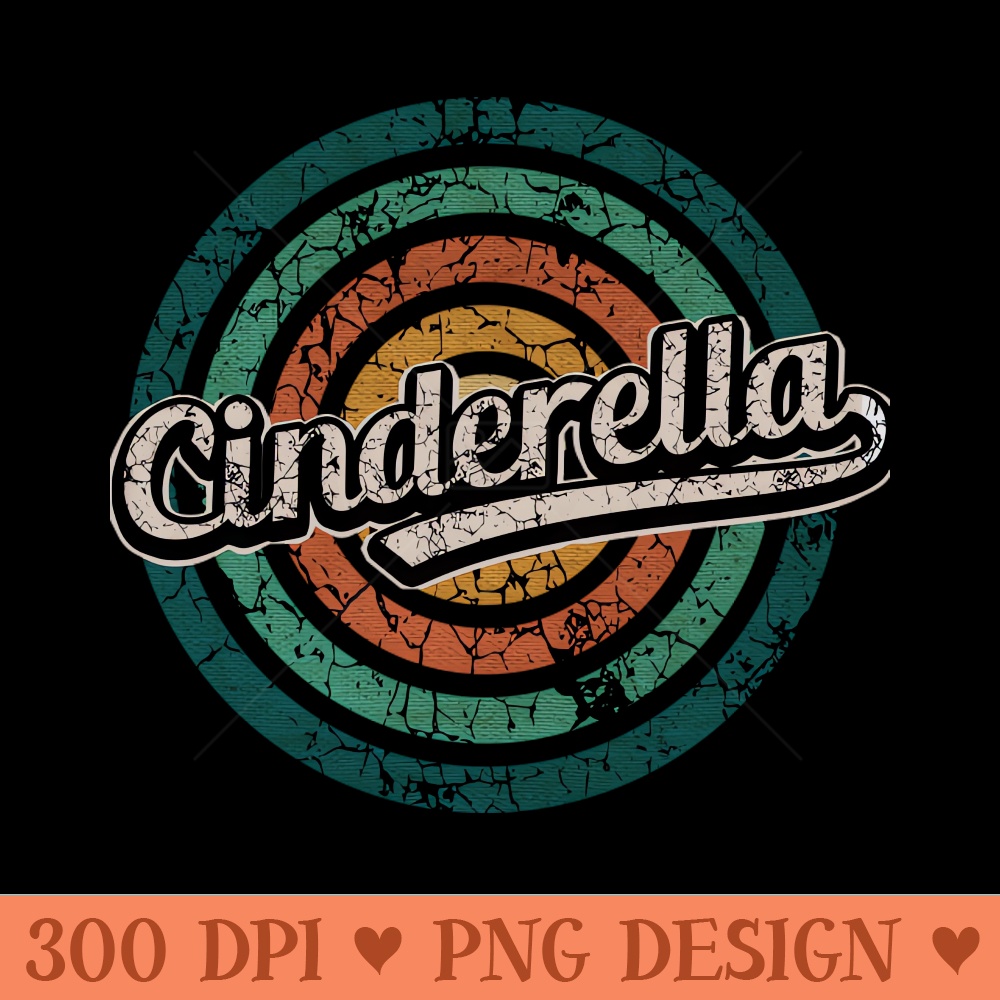 Cinderella  Retro Circle Crack Vintage - Premium PNG Downloads - Popularity