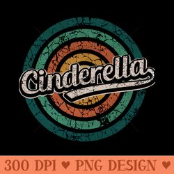 cinderella retro circle crack vintage - premium png downloads