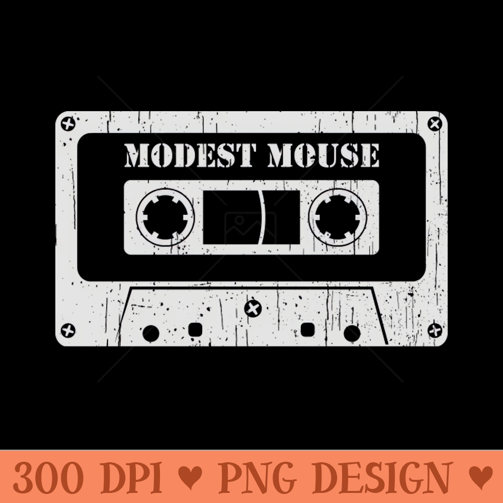 Modest Mouse - Vintage Cassette White - Digital PNG Graphics - Variety