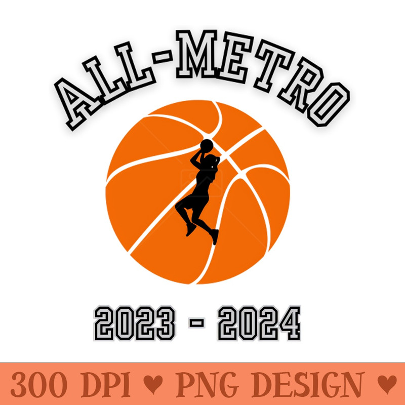 Female Basketball All Metro - Digital PNG Download - Unique