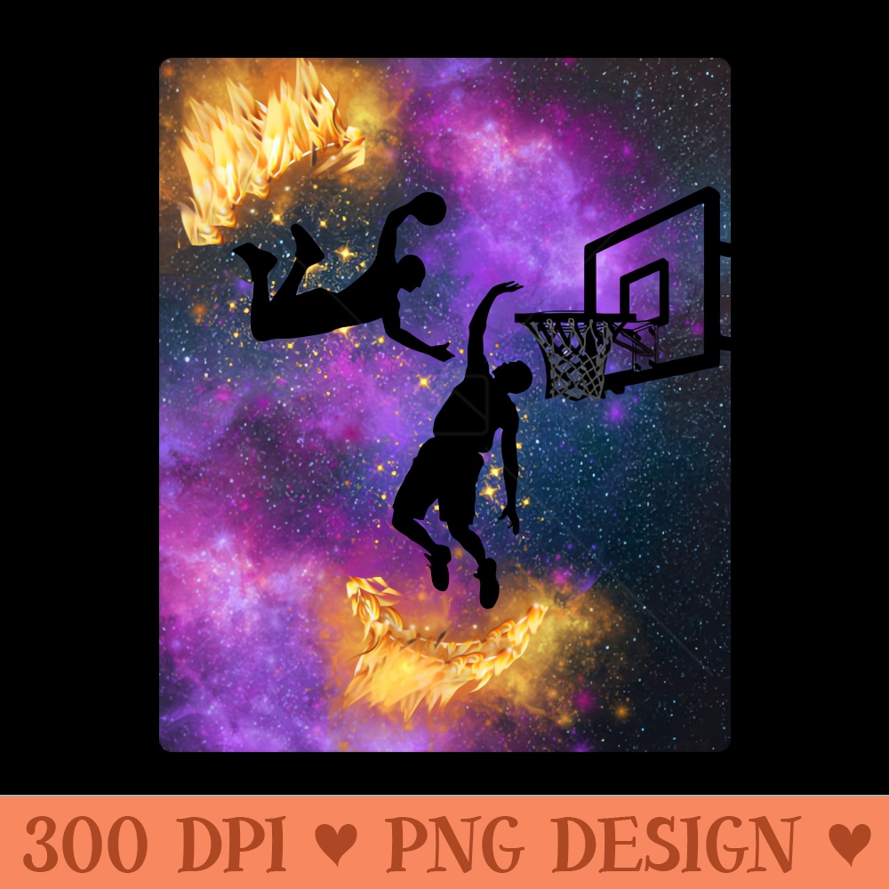 Basketball Game Dunk in Galaxy Art -  - Flexibility