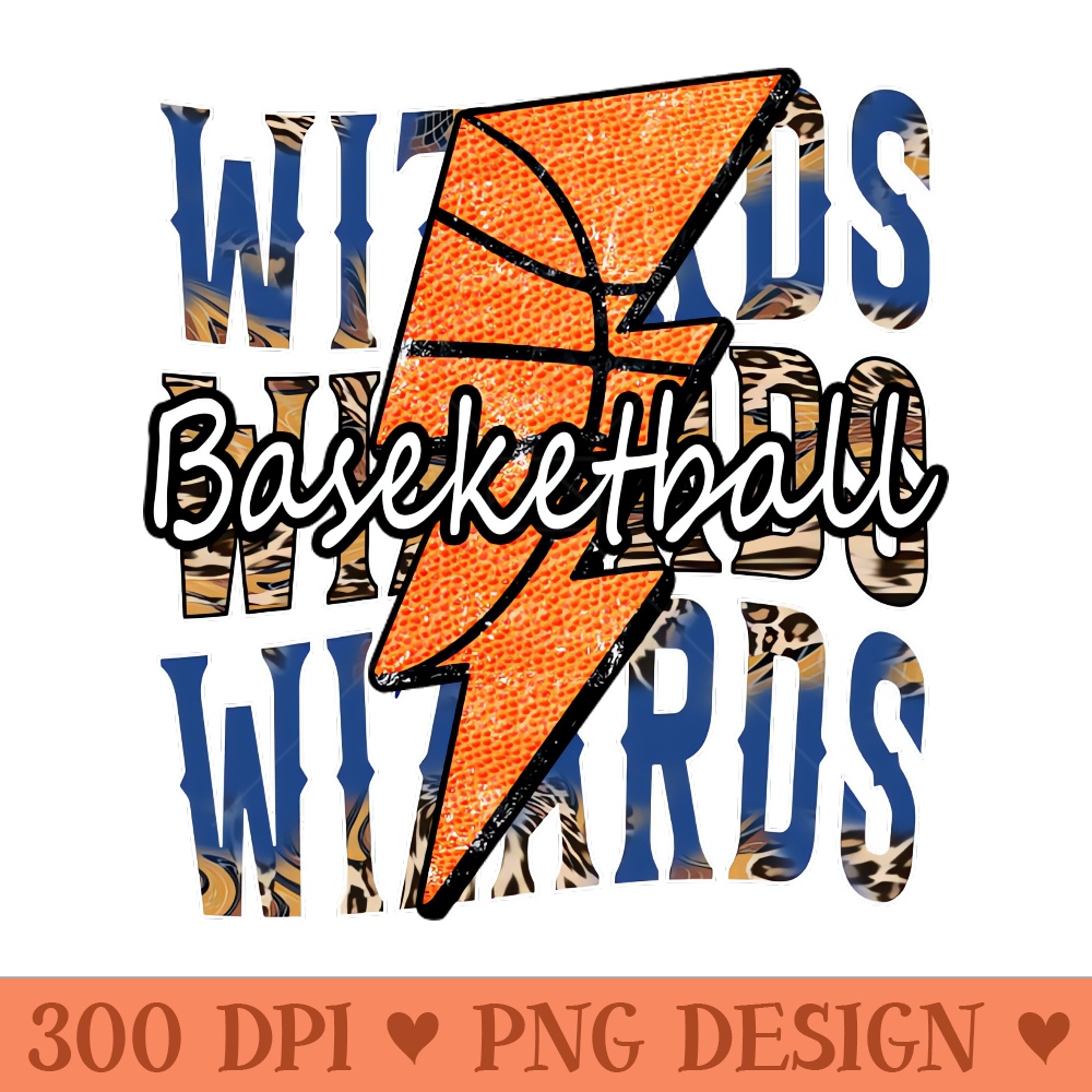 Graphic Basketball Wizards Proud Name Vintage - Sublimation PNG Designs - Popularity