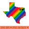 USA States Texas rainbow - Sublimation PNG - Popularity