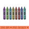 Crayons - Vector PNG Download - Flexibility