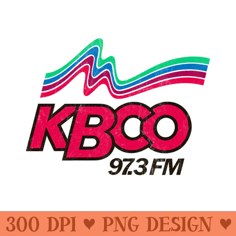 KBCO Boulder 70s Radio Station - Digital PNG Files - Variety