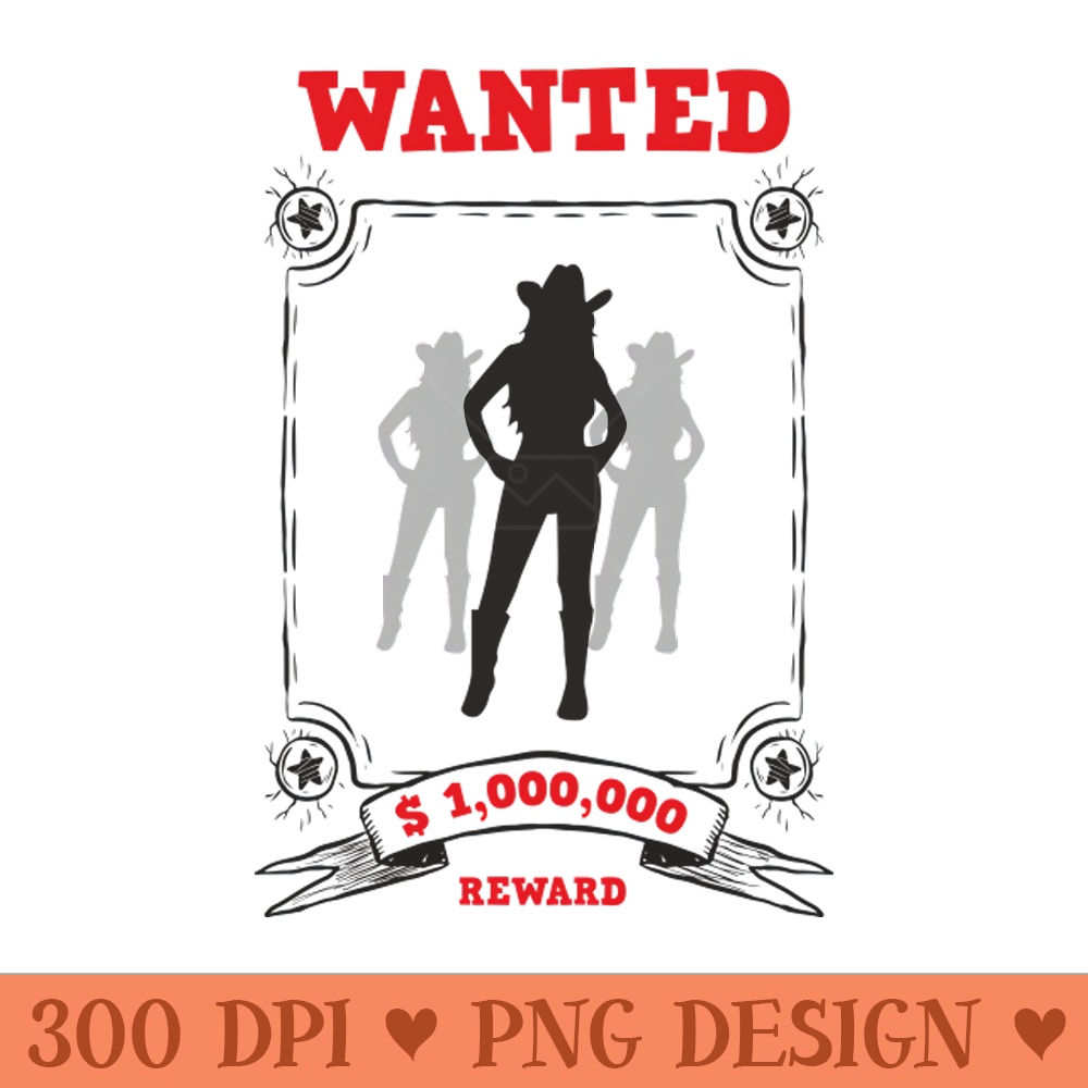 Wanted Cowgirl - PNG Download Pack - Flexibility