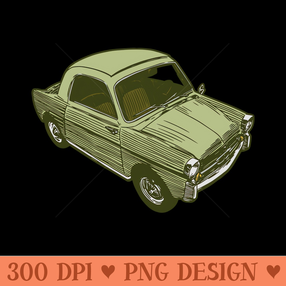 Vintage Cute Car - PNG Illustrations - Good Value
