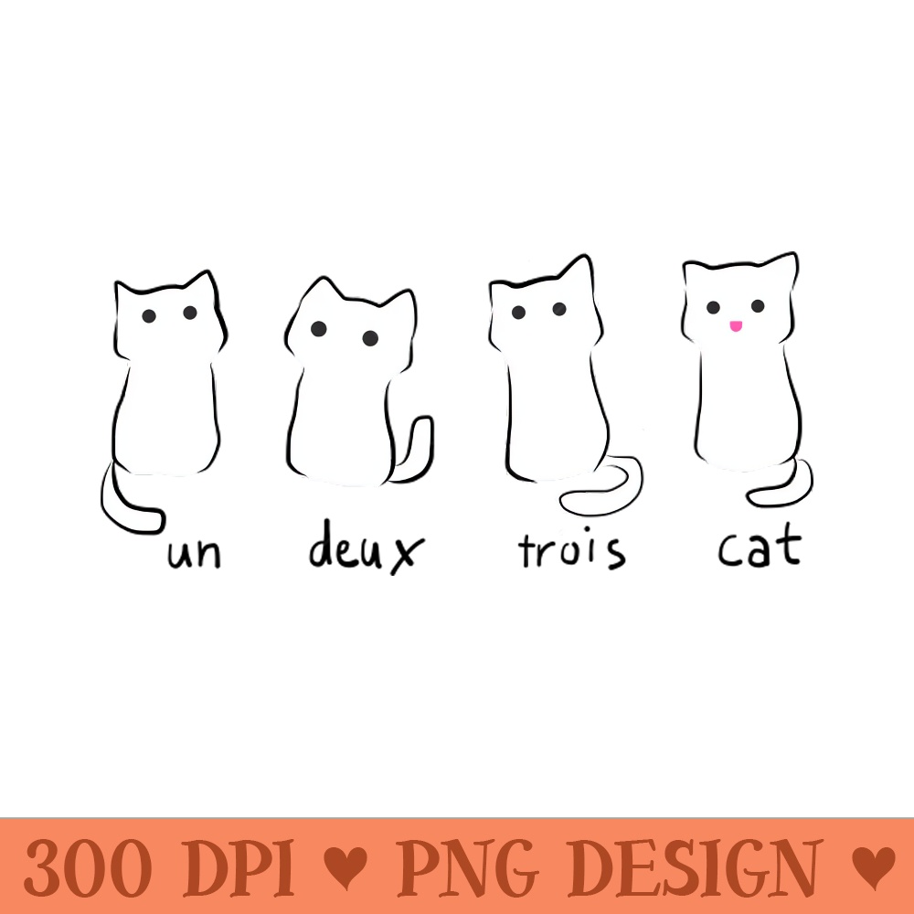 Un Deux Trois Cat - PNG Download Collection - Professional Design