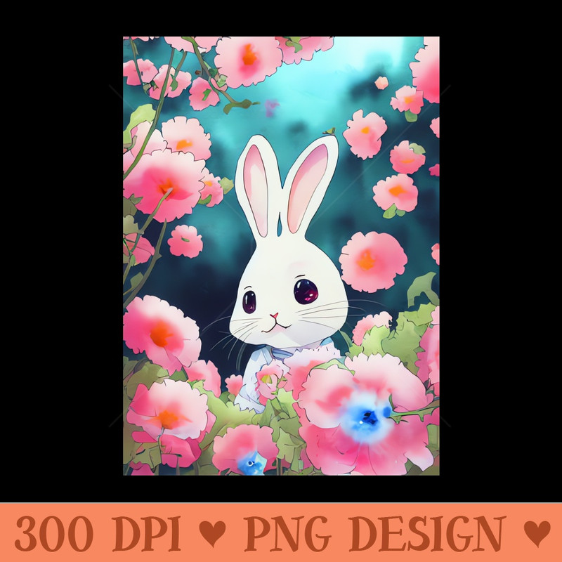 Bunny with flowers - PNG Download Pack - Flexibility