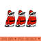 Christmas Santa Penguin Trio - High-Quality PNG Download - Professional Design