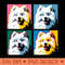 Pop Retro Samoyed Art - Cute Puppy - PNG File Download - High Quality 300 DPI