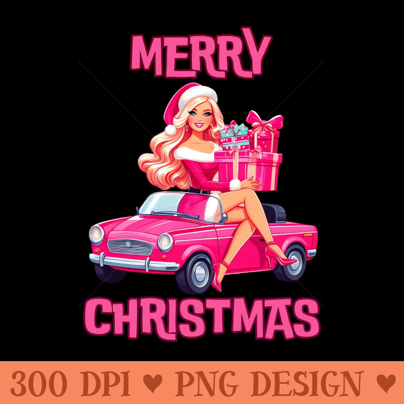 Barbie Christmas - Digital PNG Graphics - Customer Support