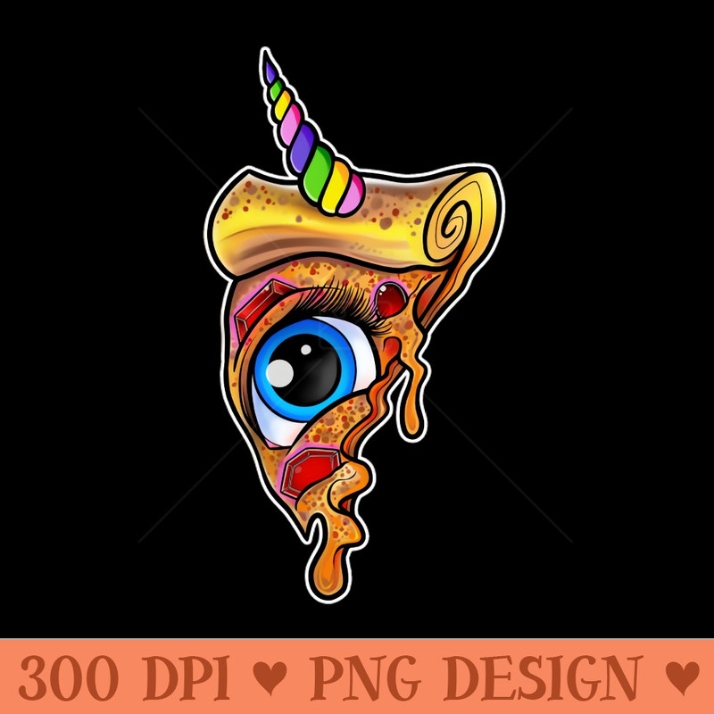 Cute Unicorn Pizza - PNG Image Downloads - High Quality 300 DPI