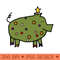 Funny Christmas Tree Pig - PNG Printables - Professional Design