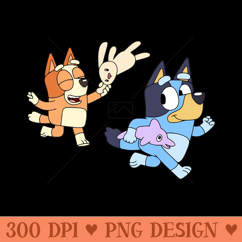 Bluey Running - PNG Download - Customer Support