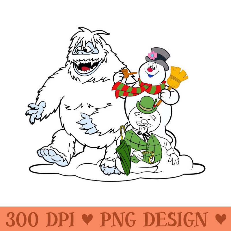 Frosty, Bumble and Sam - the Snowmen! - - High Quality 300 DPI