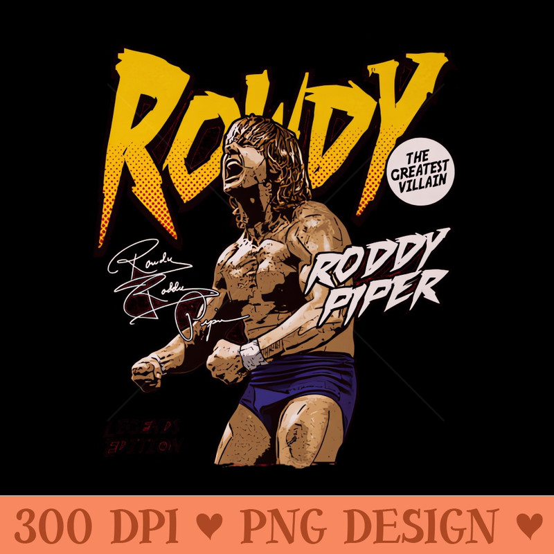 Roddy Piper Comic - Downloadable PNG - High Quality 300 DPI