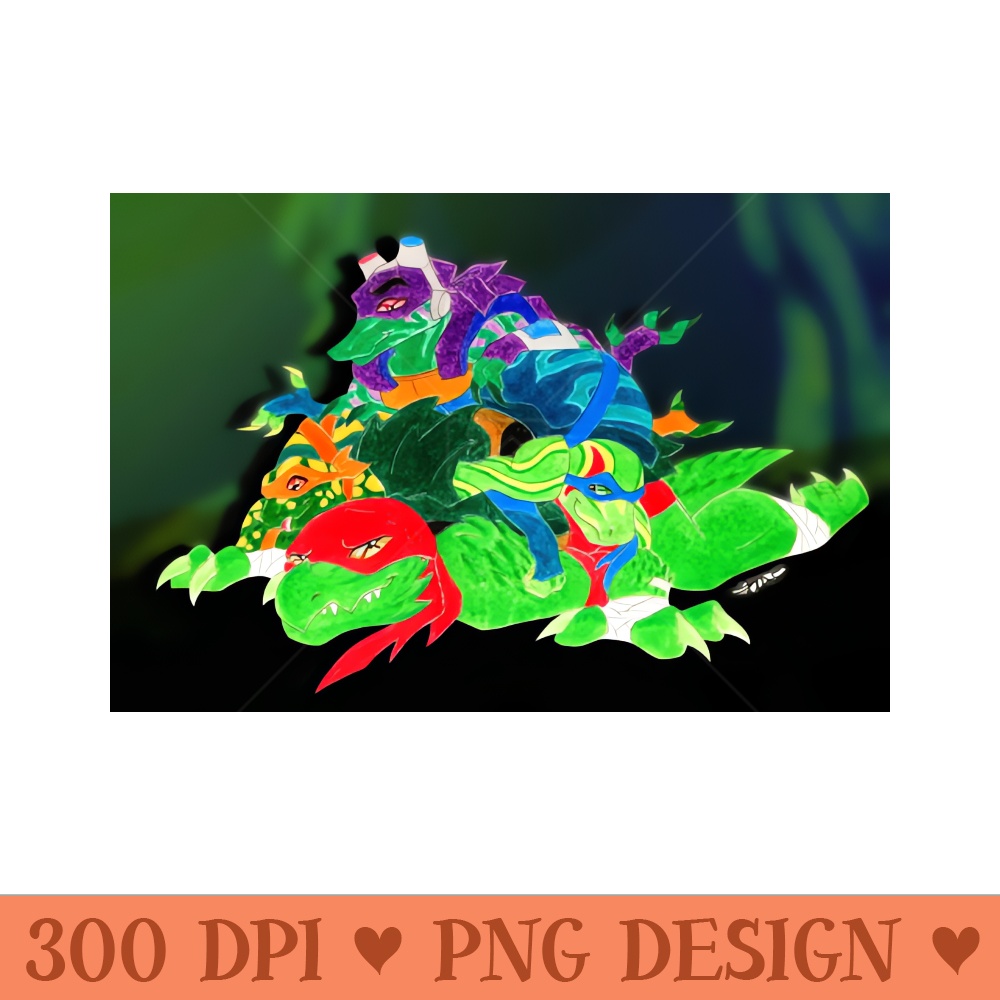 Turtle Pile - Rise of the TMNT - High Quality PNG - Flexibility