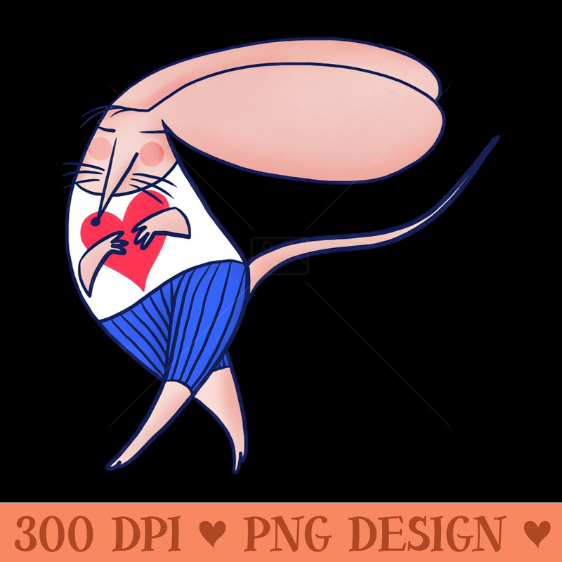 Cute mouse in love dancing on mainly baby pink background - Free PNG Downloads - Customer Support