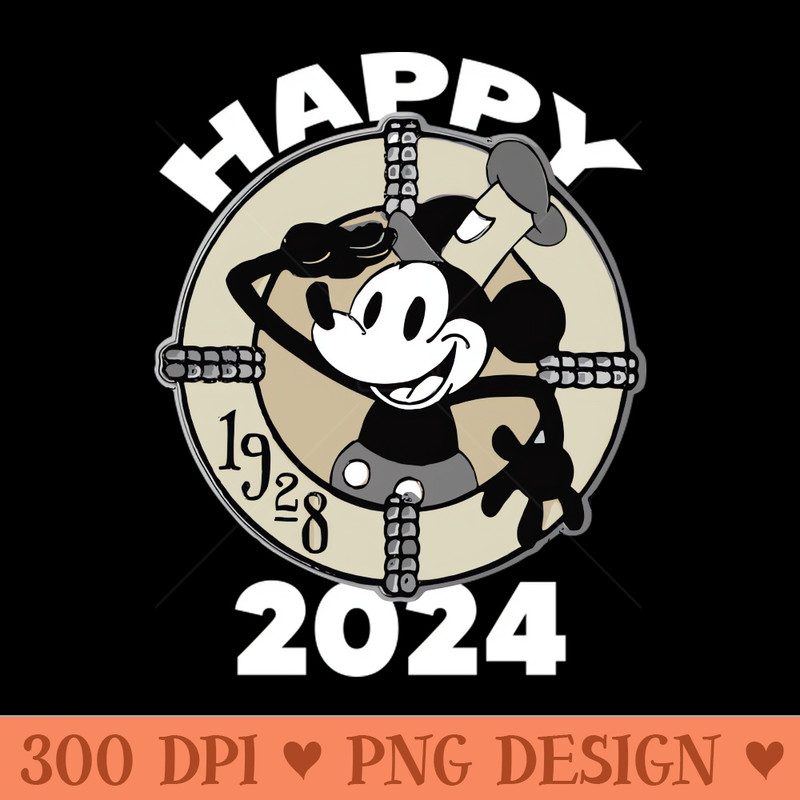 Steamboat Willie. Happy - PNG Designs - High Quality 300 DPI