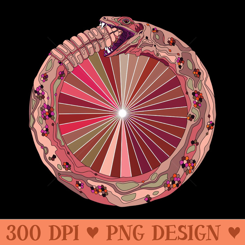 Ouroboros in rose with rays! - PNG Download Library - Latest Updates