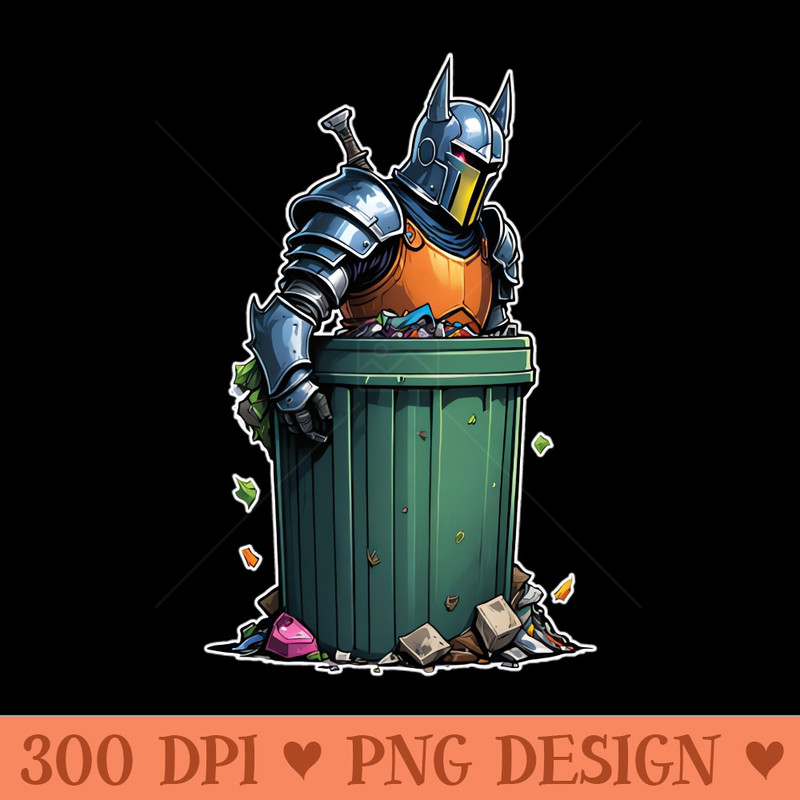 Garbage Knight - Downloadable PNG - Unique