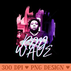 rod wave red blue edition - png graphics